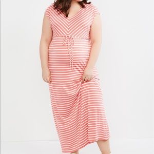 Gorgeous Coral Stripe Maxi Dress